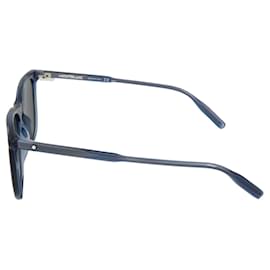 Montblanc-Square-Frame Acetate Sunglasses-Blue
