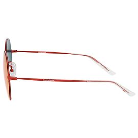Balenciaga Round-Frame Metal Sunglasses Red