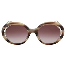 Alexander Mcqueen-Alexander McQueen Round-Frame Acetate Sunglasses-Multiple colors