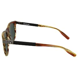 Montblanc-Square-Frame Acetate Sunglasses-Brown