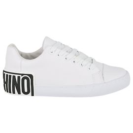 Zapatillas bajas de cuero Moschino Blanco