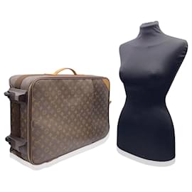 Louis Vuitton-Monogram Canvas Pegase 55 Trolley Rolling Suitcase-Brown