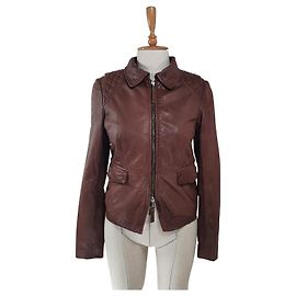 Jaqueta de couro marrom Max & Co Marrom