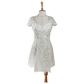 Marchesa Notte Ecru Dress White