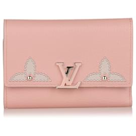 Louis Vuitton-Louis Vuitton Pink Taurillon Capucines Wallet-Pink