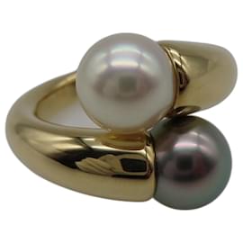 Cartier-Anello di perle foderato in oro Cartier-Multicolore