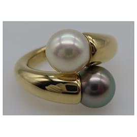 Cartier-Cartier Gold lined Pearl  Ring-Multiple colors