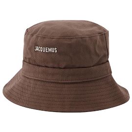 Jacquemus Le Bob Gadjo  Bucket Hat in Brown Canvas Brown