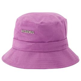 Jacquemus Le Bob Gadjo  Bucket Hat in Purple Canvas Purple