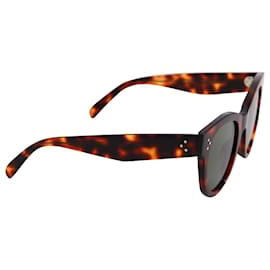 Céline-Celine Baby Aubrey Cat-Eye Tortoise Frame Sunglasses in Brown Acetate-Other