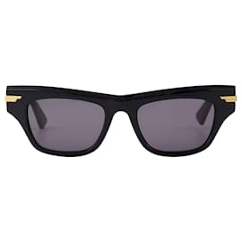 Bottega Veneta-Sunglasses in Black/Grey Acetate-Black