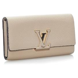 Louis Vuitton-Taurillon Capucines Long Wallet-Beige