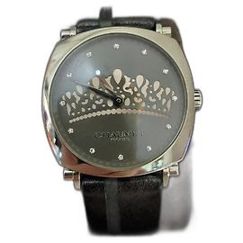 Montre Chaumet Dandy Tiara acier noir 35mm Noir