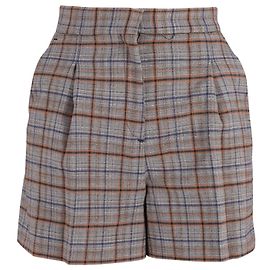 Sandro Paris Short xadrez de lã cinza Cinza