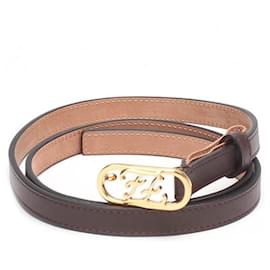 Fendi-Leather belt-Brown
