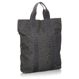 Hermès-Toile Herline Cabas Tote Bag-Black