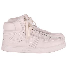 Céline Baskets Montantes Celine Z en Cuir Blanc Blanc