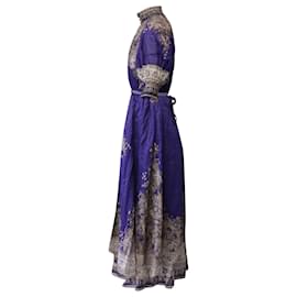 Zimmermann-Anneke de Zimmermann con vestido estampado Paisley en ramio morado-Púrpura