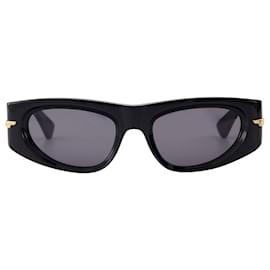 Bottega Veneta-Sonnenbrille aus schwarzem/grauem Acetat-Schwarz