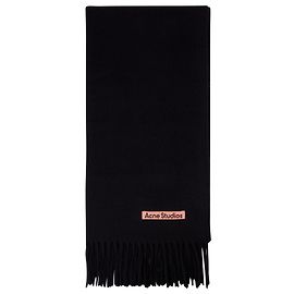 Acne Sciarpa Canada in Lana Nera Nero