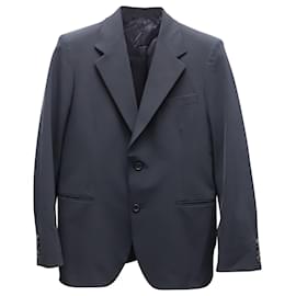 Prada-Prada Single Breasted Blazer in Navy Blue Polyester-Blue,Navy blue