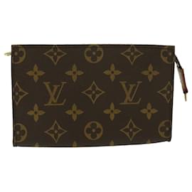 Louis Vuitton-LOUIS VUITTON Monogram Bucket PM Pochette d'accessoires LV Auth pt4243b-Marron