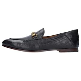 Gucci-Mocassin Empeigne En Lizard Boston Pelle Stampa Tejus-Black