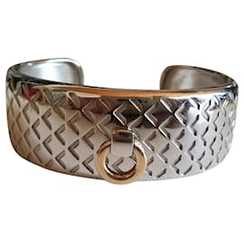 Mauboussin-silver cuff 925 and gold 750/000-Silvery,Golden