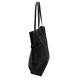 Fendi-Fendi Black Zucchino Canvas Tote Bag-Black