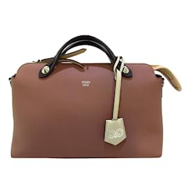 Fendi-Sacoche en cuir marron Fendi By The Way-Marron