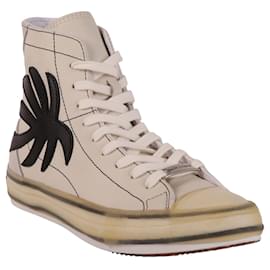 Palm Angels-Palm Vulcanized High-Top Sneakers-White