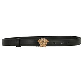 Versace La Medusa Ledergürtel Schwarz