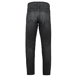 Saint Laurent-Distressed Baggy Jeans-Black
