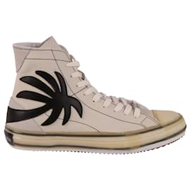 Palm Angels-Palm Vulcanized High-Top Sneakers-White