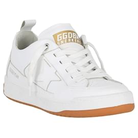 Golden Goose-Golden Goose Yeah Leather Sneakers-White