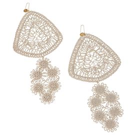 Stella Mc Cartney Stella McCartney Crochet Drop Earrings Beige
