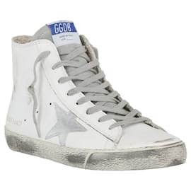 Golden Goose-Francy Leather Sneakers-White