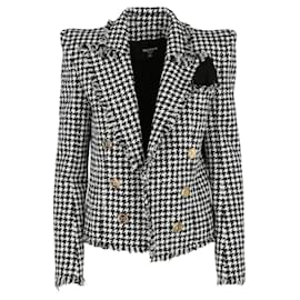Balmain-Spencer Houndstooth Blazer Jacket-Multiple colors