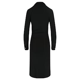 Bottega Veneta-Vestido camisero drapeado de Bottega Veneta-Negro