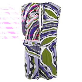 Emilio Pucci-Emilio Pucci shorts jumpsuit in multicolour orange lilac fuchsia print-Multiple colors
