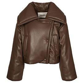 Nanushka Jamie Pufferjacke aus Kunstleder Braun