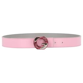 Cinto de couro com corrente G Givenchy Rosa