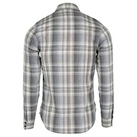 Saint Laurent-Mens Checkered Long Sleeve Shirt-Multiple colors