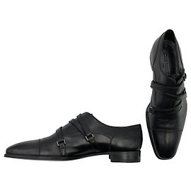 Louis Vuitton Schuhe aus schwarzem Leder mit einer Schnalle Schwarz