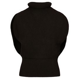 Bottega Veneta Pullover aus gerippter Wolle Schwarz