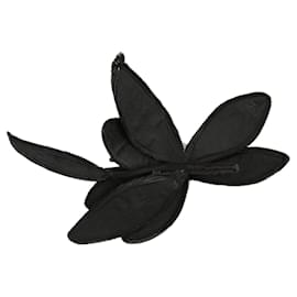 Saint Laurent-Floral Sequin Brooch-Black