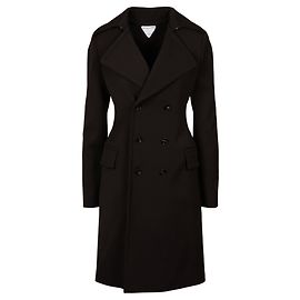 Cappotto in lana Cavalry foderato di Bottega Veneta Nero