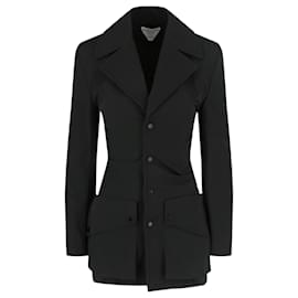 Bottega Veneta-Bottega Veneta Tech-Gabardine Blazer-Black