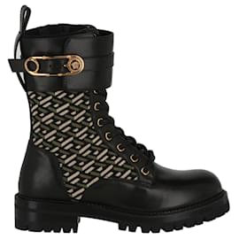 Versace La Greca botas de cuero Multicolor