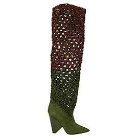 Saint Laurent-Soho Niki Thigh High Boots-Brown